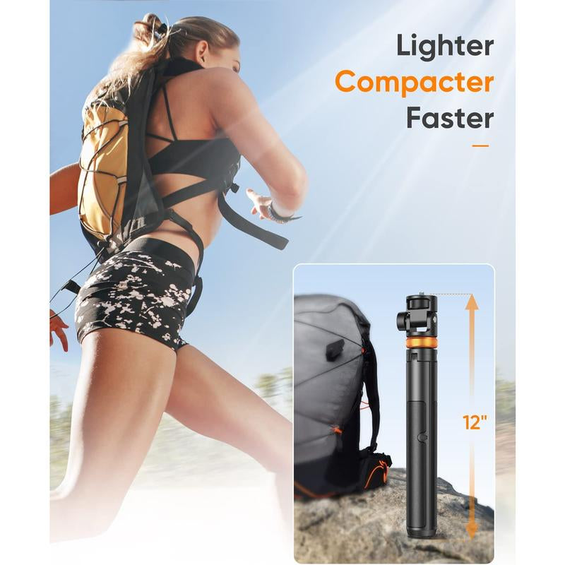 62" Phone Tripod, Tripod for Iphone & Selfie Stick Tripod with Remote, Extendable Phone Tripod Stand & Travel Tripod, Solidest Cell Phone Tripod Compatible with Iphone/Android Eucos