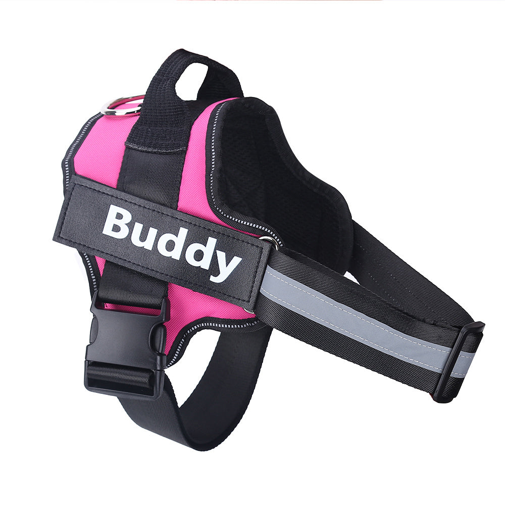 Personalized Dog Harness NO PULL Reflective Breathable Adjustable Pet Harness Vest For Small Large Dog Custom Patch Pet Supplies Lime Sunflower