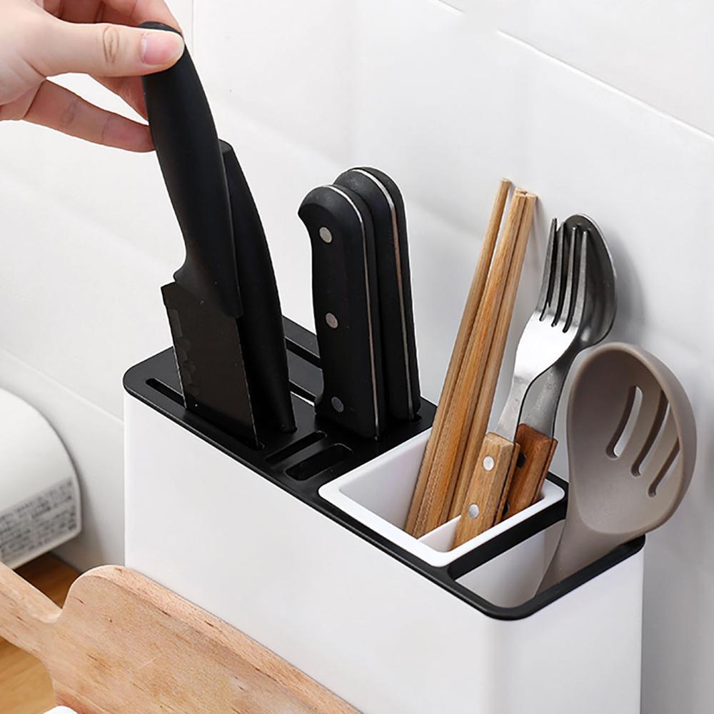Tableware Storage Holders Kitchen Knife Plastic Storages Racks for Kitchen Convenience Cabinet Lime Sunflower