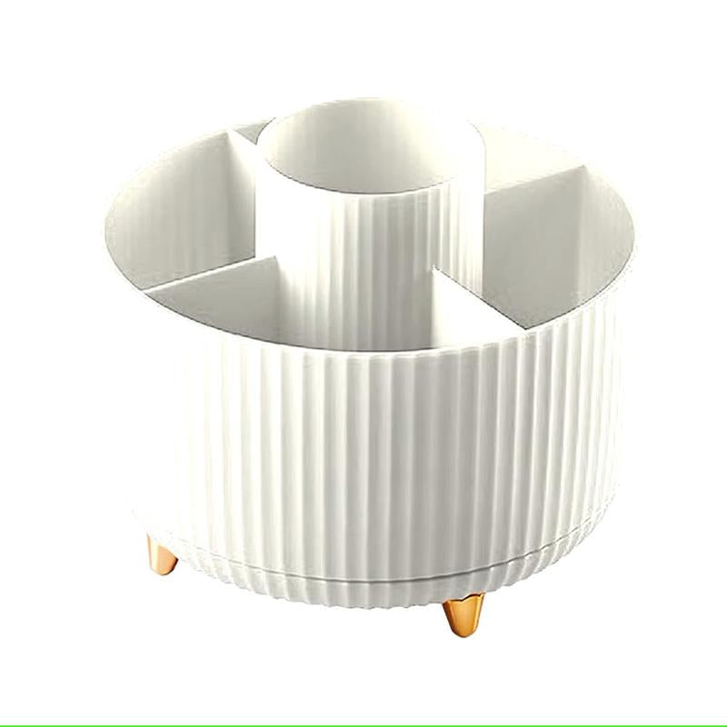 360° Rotating Makeup Brush & Beauty Organizer Boxes Desktop Light Room