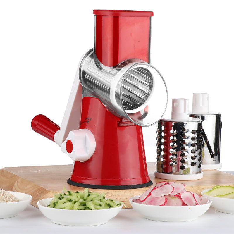 Food Processor Vegetable Chopper Kitchen Roller Gadgets Tool Vegetable Cutter Round Slicer Graters Potato Carrot Cheese Shredder Lime Sunflower