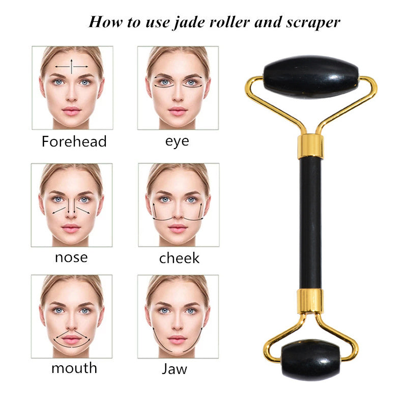 Beauty Face Care Massage Jade Device Lime Sunflower