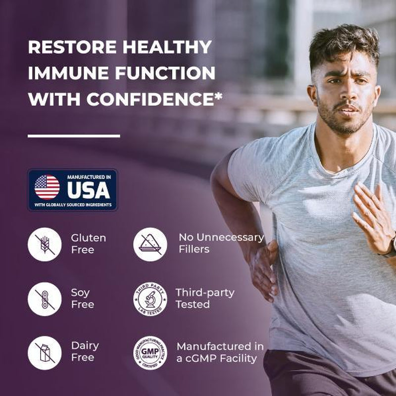 【Sandhus】Elderberry for Immune Support, Vitamin C, Zinc, Quercetin & D3, Healthcare Dietary Supplement