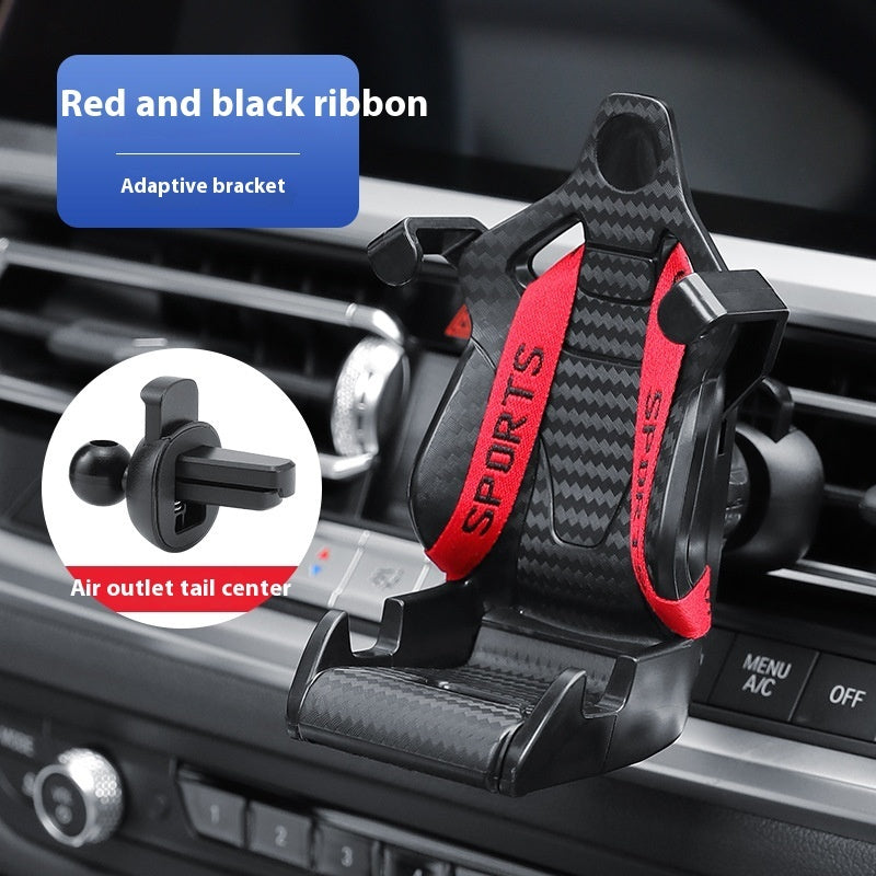 Racing Seat Shape Car Phone Holder Auto Air Vent Mobile Phone Clip 360 Degree Rotatable Car Cellphone Rack For Car Interior Lime Sunflower