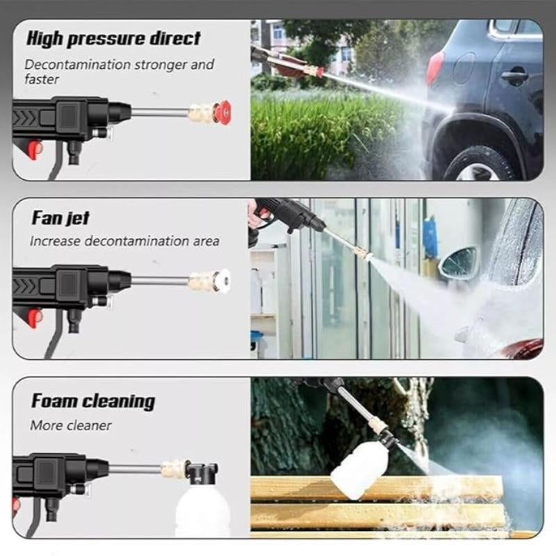 48V Rechargeable High Pressure Car Washer, Portable High Pressure Car Washer, Car Cleaning Tool for Car, Fence, Wall, Deck