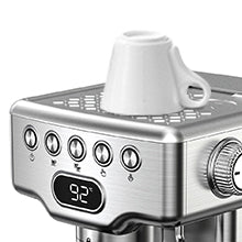 Chef Espresso Machine With Milk Frother For Latte, Cappuccino, Macchiato, For Home Espresso Maker, 1.8L Water Tank, Stainless Steel,`