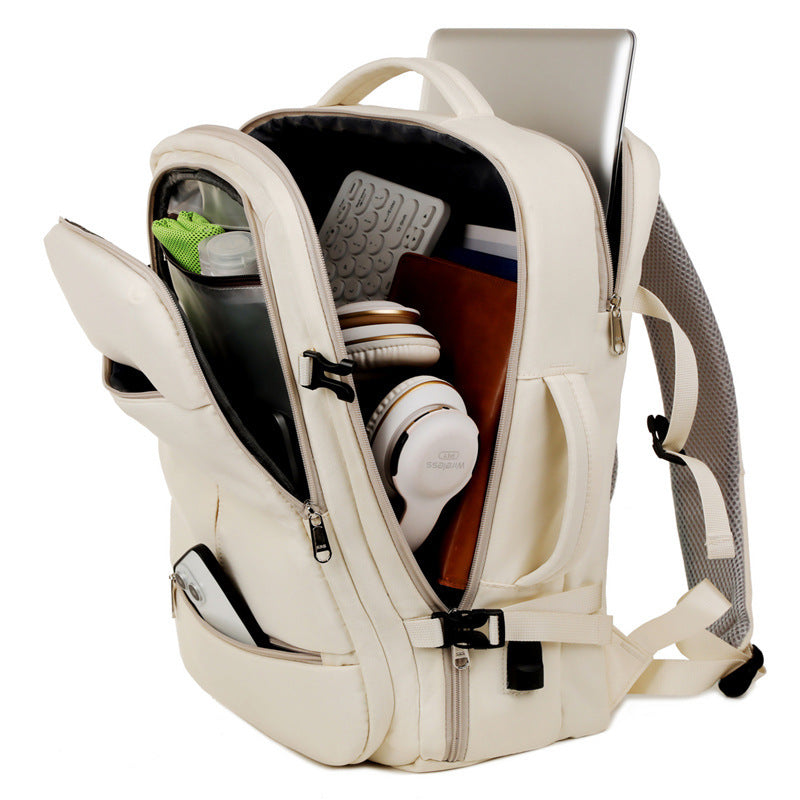 Large Capacity Backpack For Women Men Multiple Pockets And Zippers Versatile Computer Bags Business Travel Backpack Lime Sunflower