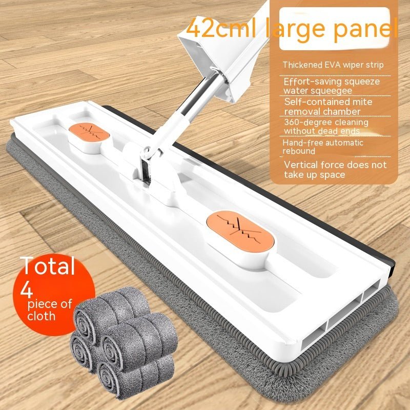 New Style Large Flat Mop 360 Rotating Mop Suitable Various Types Flooring Strong Water Absorption For Home Cleaning Floors Lime Sunflower
