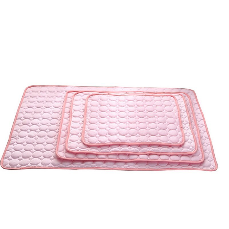 Pet Dog Cat Ice Silk Cold Nest Pad For Cooling In Summer Lime Sunflower