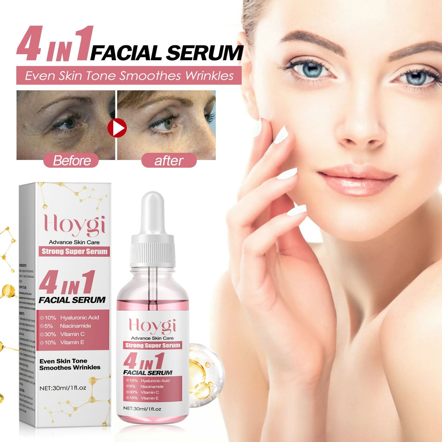 4-in-1 Face Lifting And Tightening Fading Wrinkle Moisturizing Water Lime Sunflower