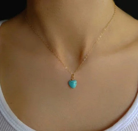 Turquoise Heart Pendant with Chain RegenaLife Market