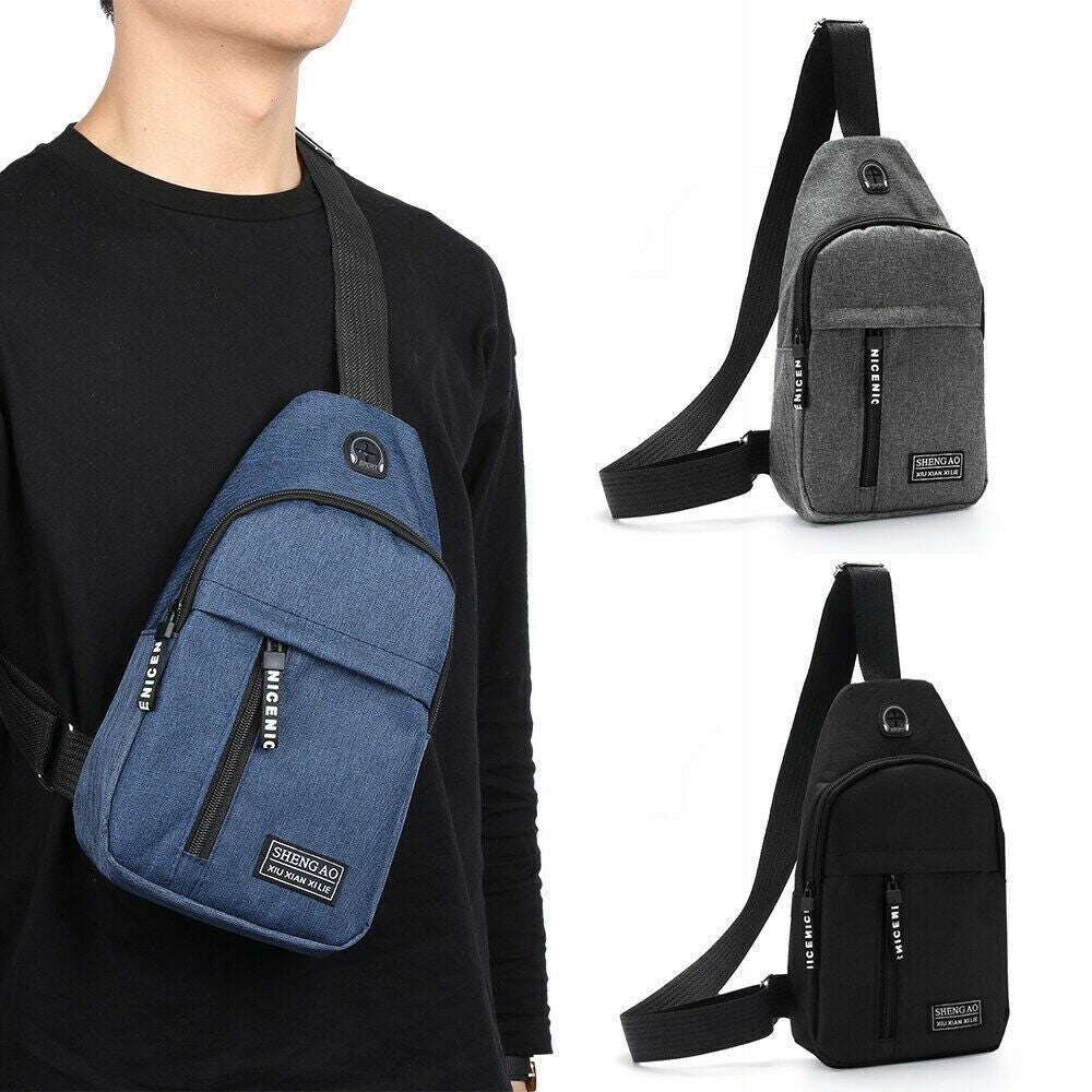 Mens Sling Bag Cross Body Handbag Chest Bag Shoulder Pack Sports Travel Backpack Gray Lime Sunflower