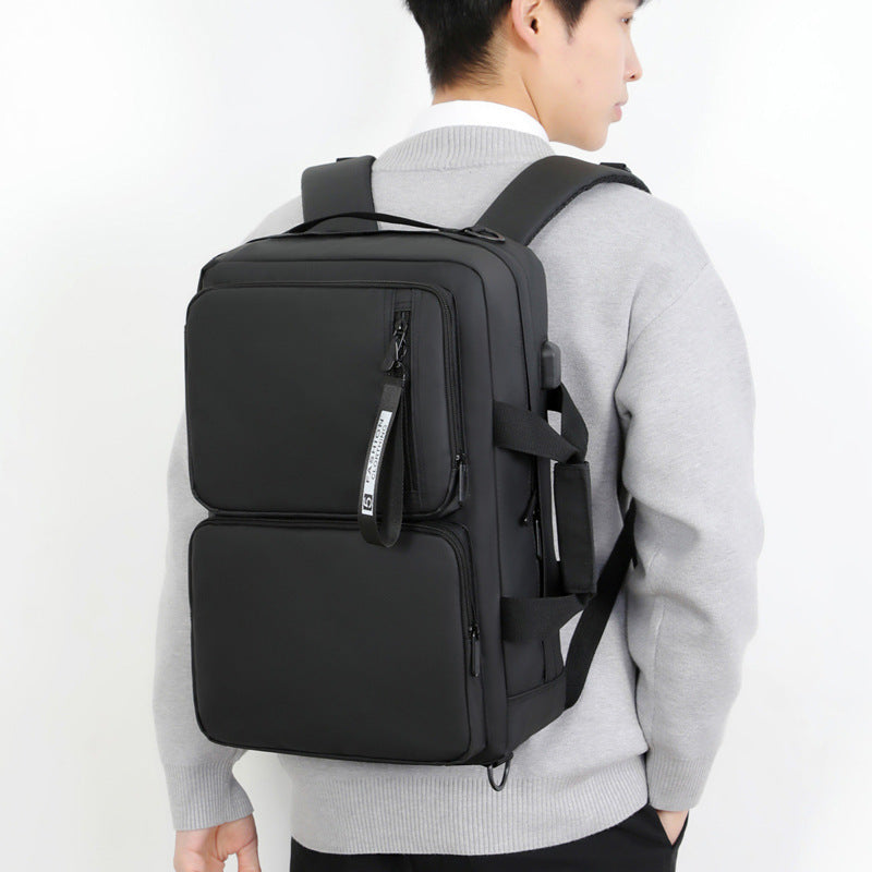 Multifunctional Backpack Large Capacity Business Laptop Bag Leisure Travel Commuter Schoolbag Portable Shoulder Bag Lime Sunflower