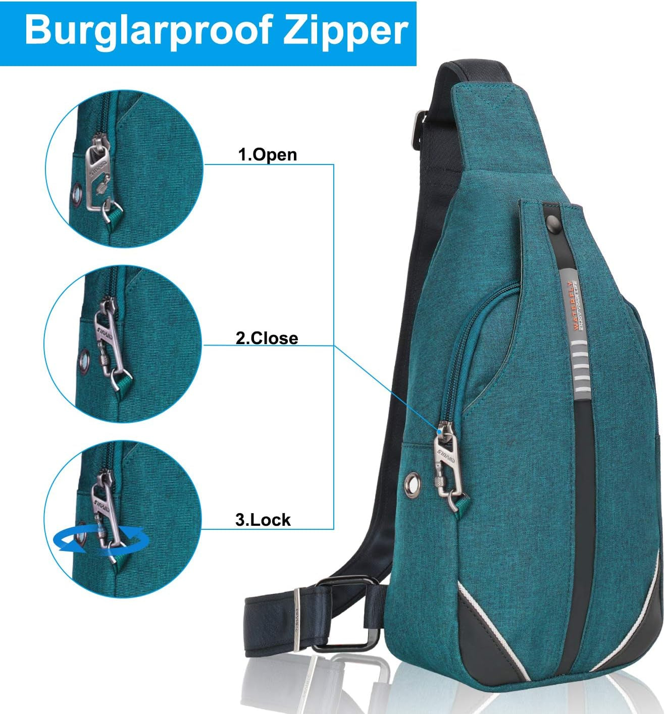 Small Crossbody Sling Backpack anti Theft Backpack for Traveling Chest Shoulder Bag
