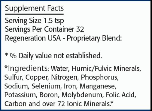 Humic & Fulvic Minerals - 8oz Liquid RegenaLife Market