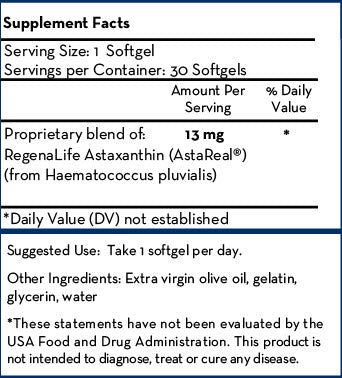 Astaxanthin RegenaLife Market