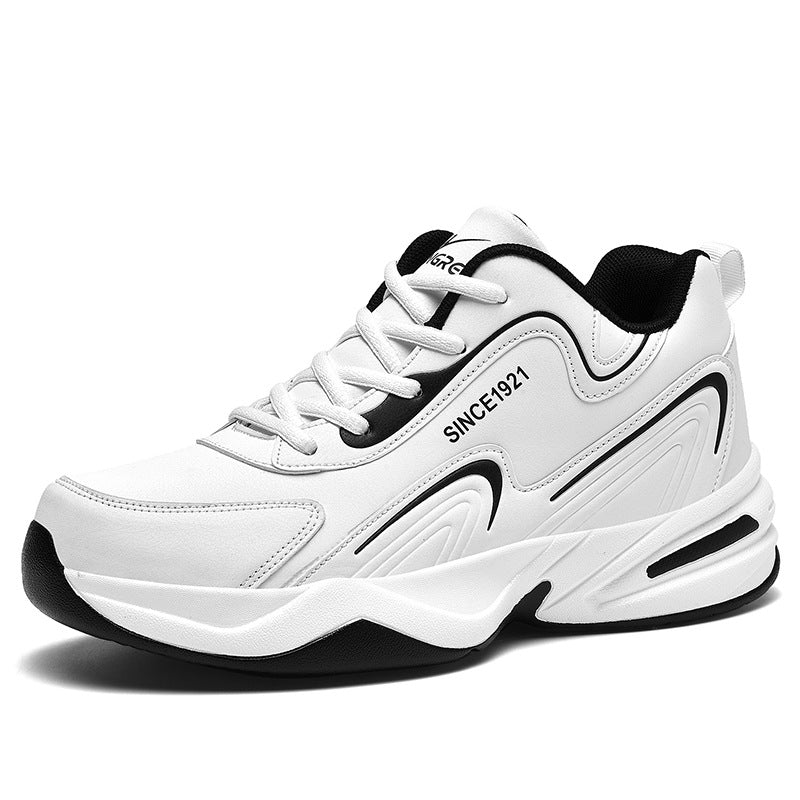 Male Leather Waterproof Leisure Non-slip Wear-resistant Travel Shoes Lime Sunflower