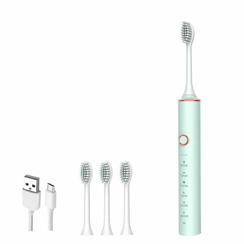 Ultrasonic Sonic Electric Toothbrush for Adults USB Rechargeable Maroon Asteria