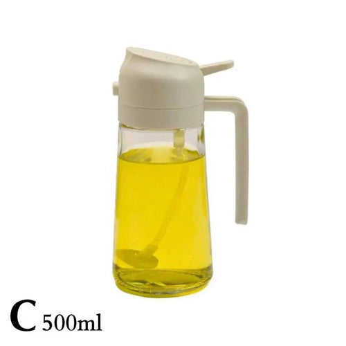 Dual Function Oil Spray and Pour Bottle Yellow Pandora
