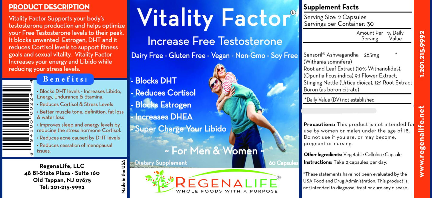 Vitality Factor - Supercharge Your Libido RegenaLife