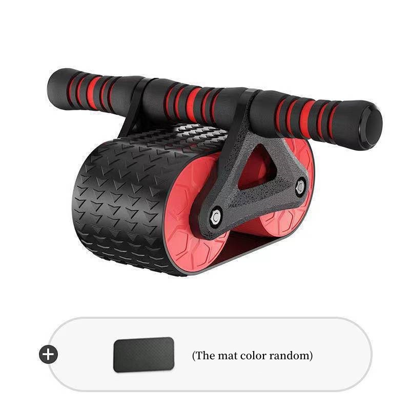 Double Wheel Abdominal Exerciser Women Men Automatic Rebound Ab Wheel Roller Waist Trainer Gym Sports Home Exercise Devices Lime Sunflower