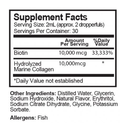 Biotin & Collagen (2oz Liquid) RegenaLife Market