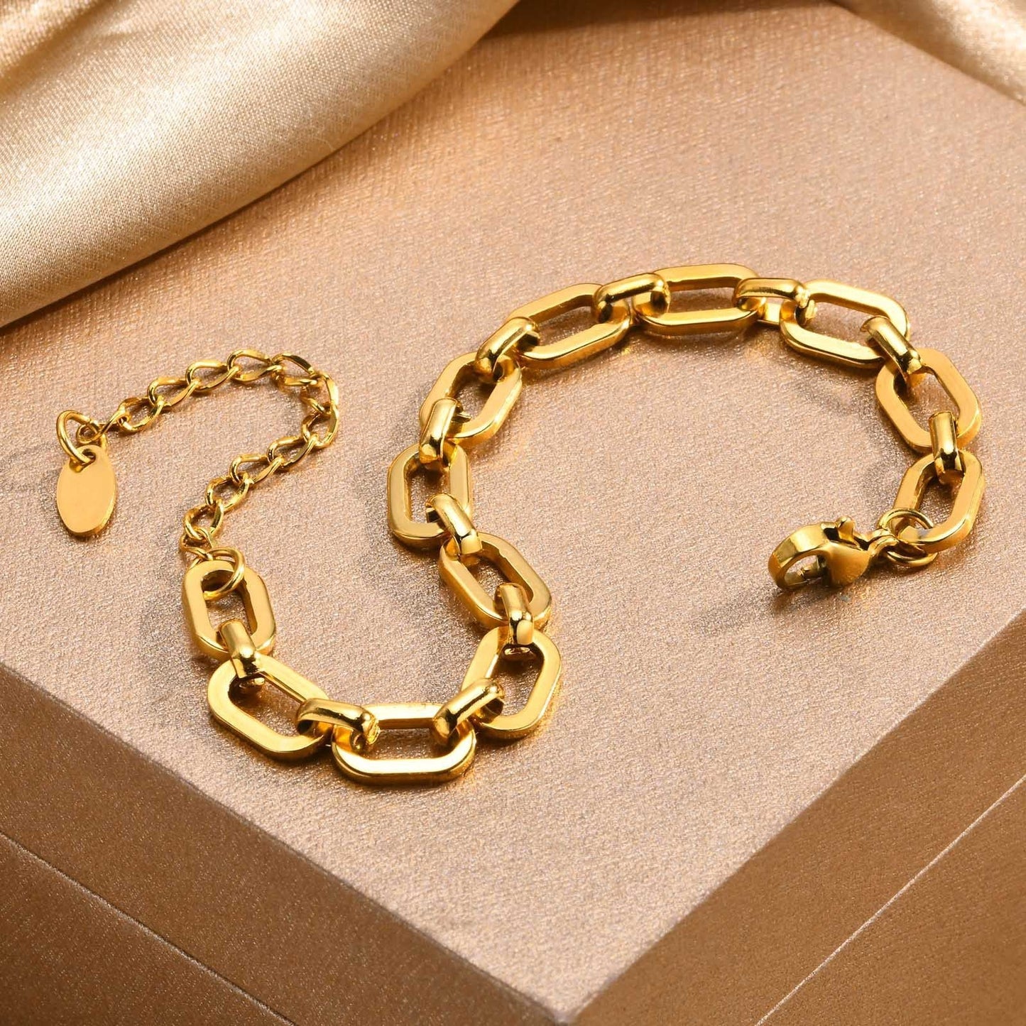 Stainless Steel Necklace, Bracelet Set Women's Fashion Accessories Lime Sunflower