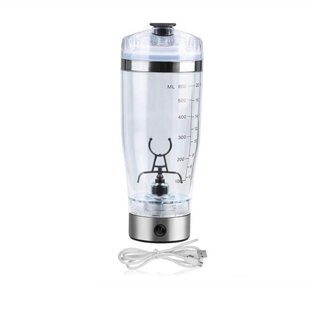 Electric Protein Shake Stirrer USB Shake Bottle Milk Coffee Blender Kettle Sports And Fitness Charging Electric Shaker Cup Lime Sunflower