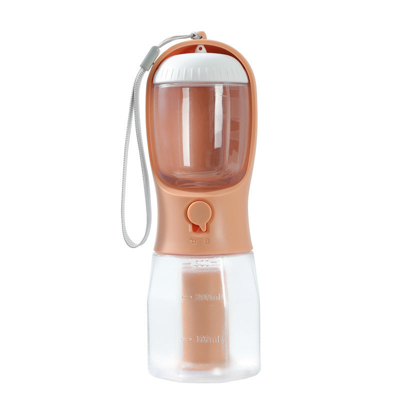 Dog Water Cup Drinking Food Garbage Bag Three-in-one Portable Small Multi-functional Pet Cups Pets Supplies Lime Sunflower