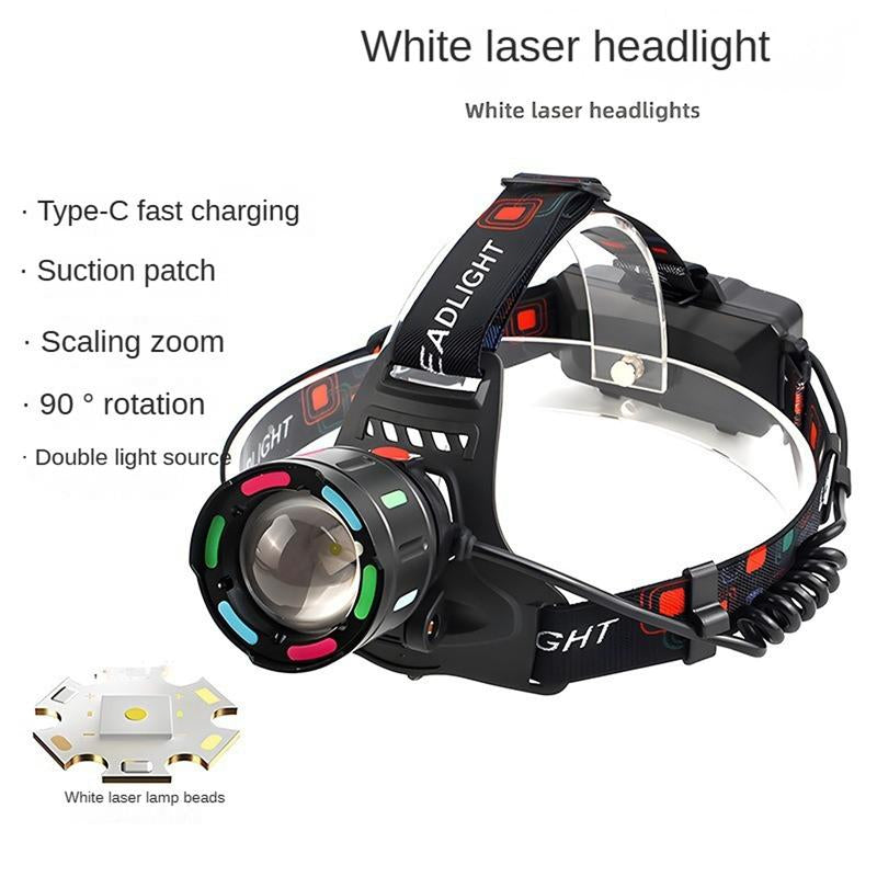 Super Bright LED Headlamp Rechargeable, 10000 High Lumen Headlight, 4Light Modes, Adjustable Headband, Lightweight IPX56 Waterproof Flashlight with Red Light for Outdoors Camping, Running，Runningportable Headlight Home Emergencyoutdoor Camp Motion Sensor