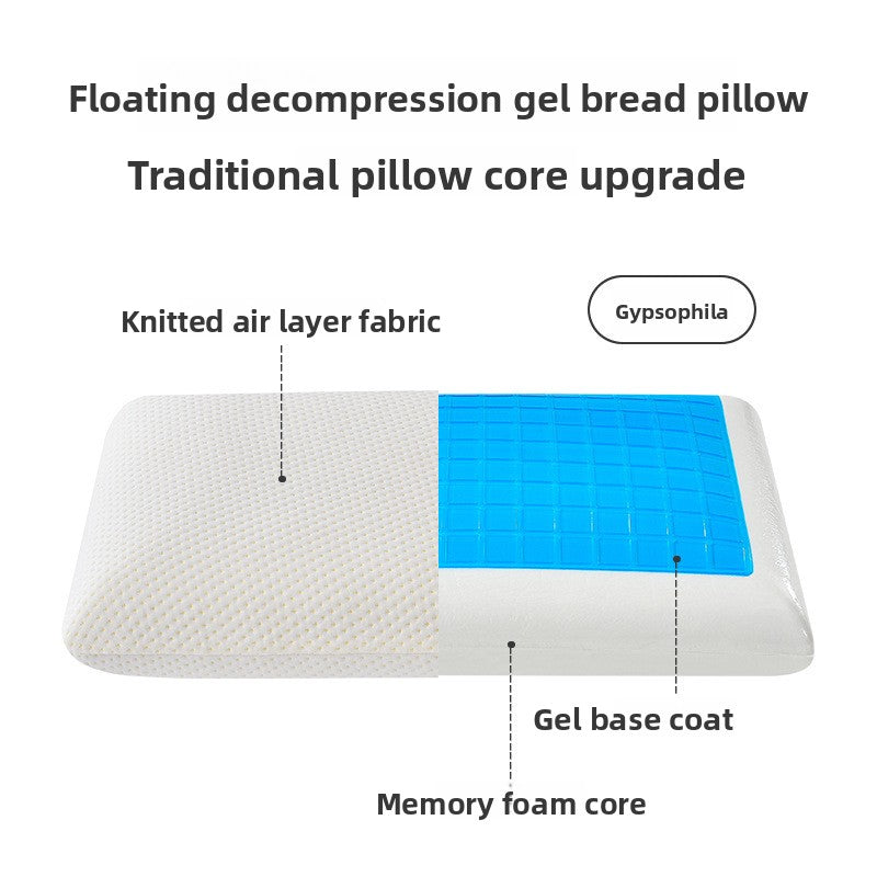 Cooling Gel Memory Foam Pillow Slow Rebound Ergonomic Rectangular Sleeping Pillow with Breathable Cover RegenaLife Market