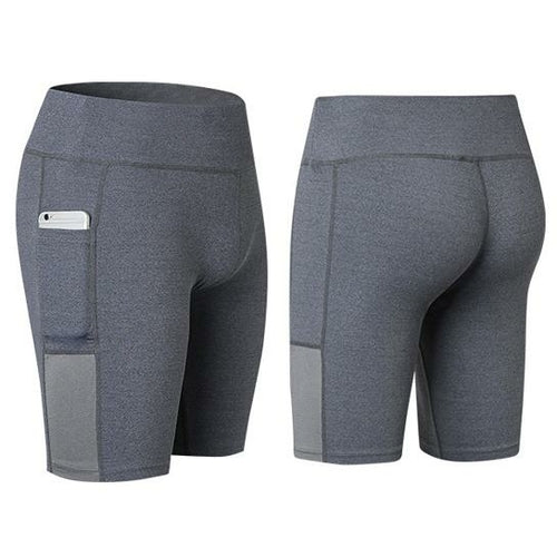 All Seasons Yoga Shorts Stretchable With Phone Pocket Salmon Lucky