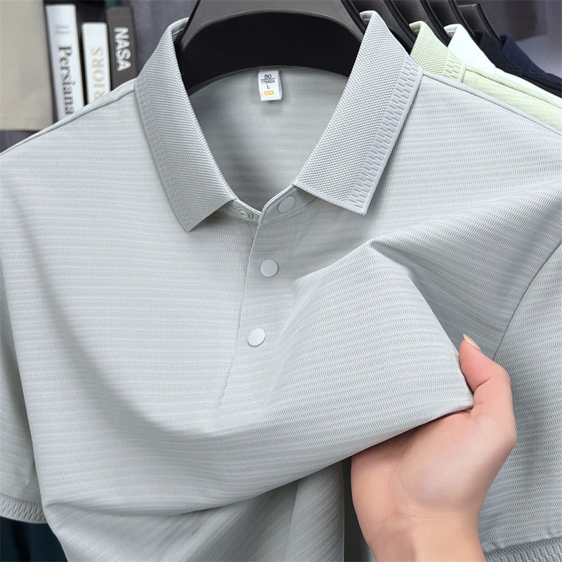 Mens Ice Silk Breathable Polo Shirt RegenaLife Market