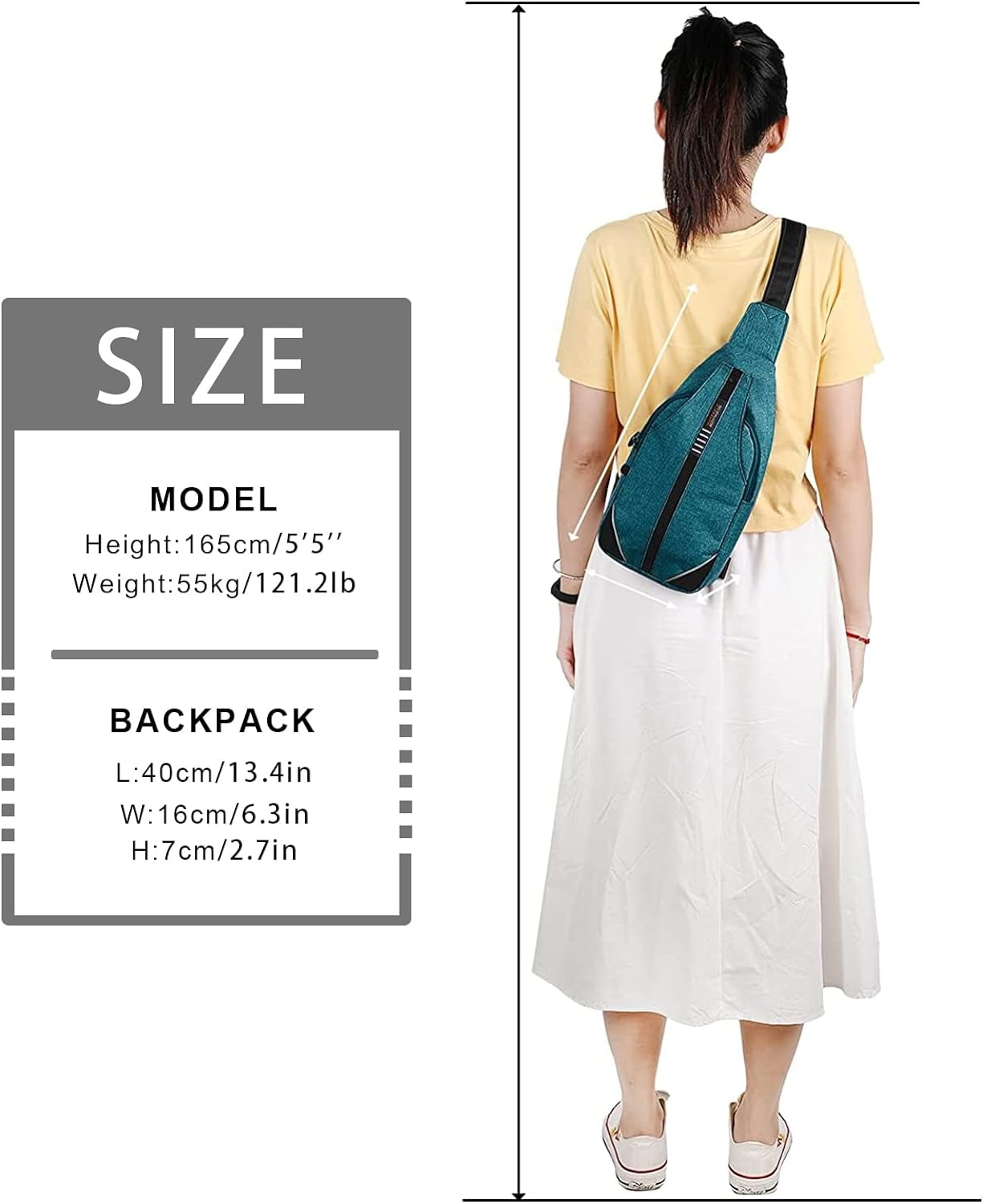 Small Crossbody Sling Backpack anti Theft Backpack for Traveling Chest Shoulder Bag