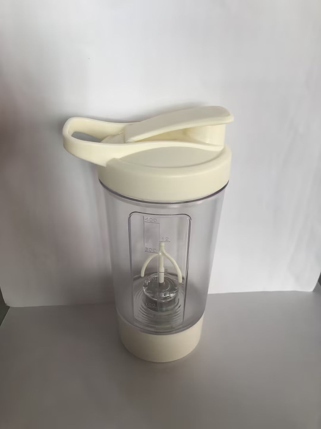400ML 14oz Electric Protein Powder Mixing Cup Automatic Shaker Mixer Shake Bottle Milk Coffee Blender Kettle Fro Gym 1200mAh Lime Sunflower