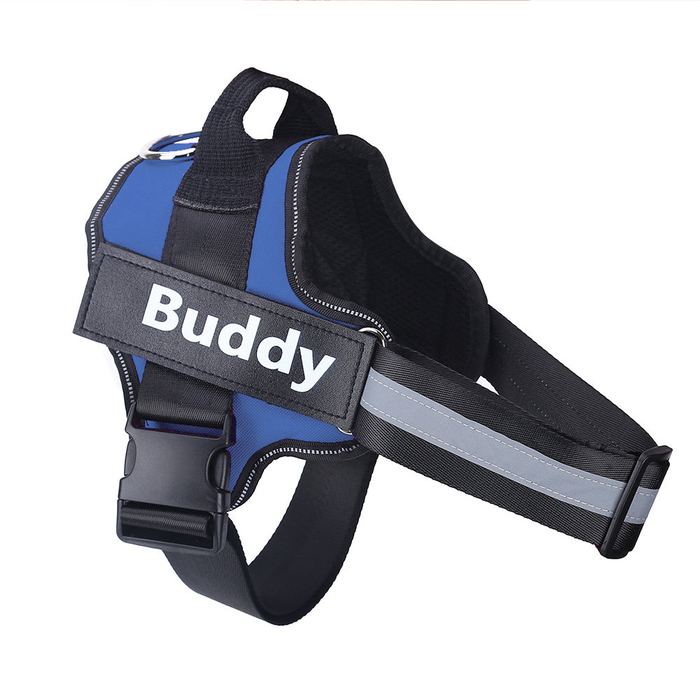 Personalized Dog Harness NO PULL Reflective Breathable Adjustable Pet Harness Vest For Small Large Dog Custom Patch Pet Supplies Lime Sunflower