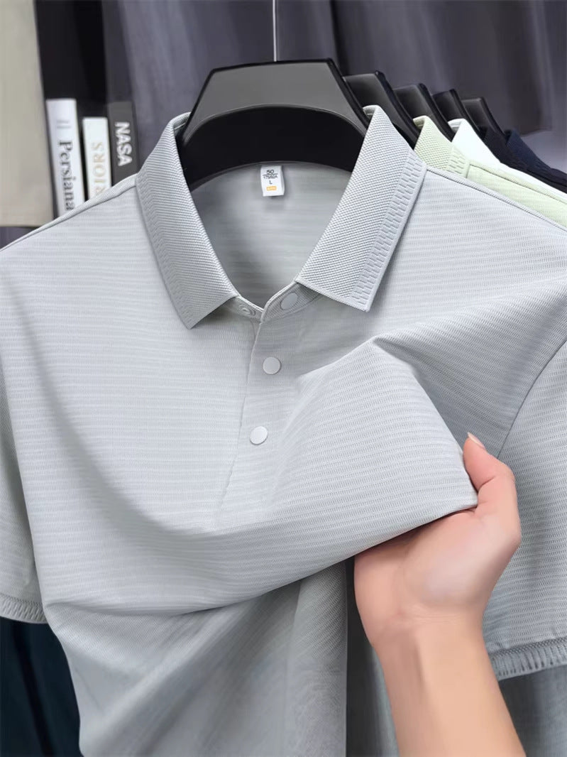 Mens Ice Silk Breathable Polo Shirt RegenaLife Market