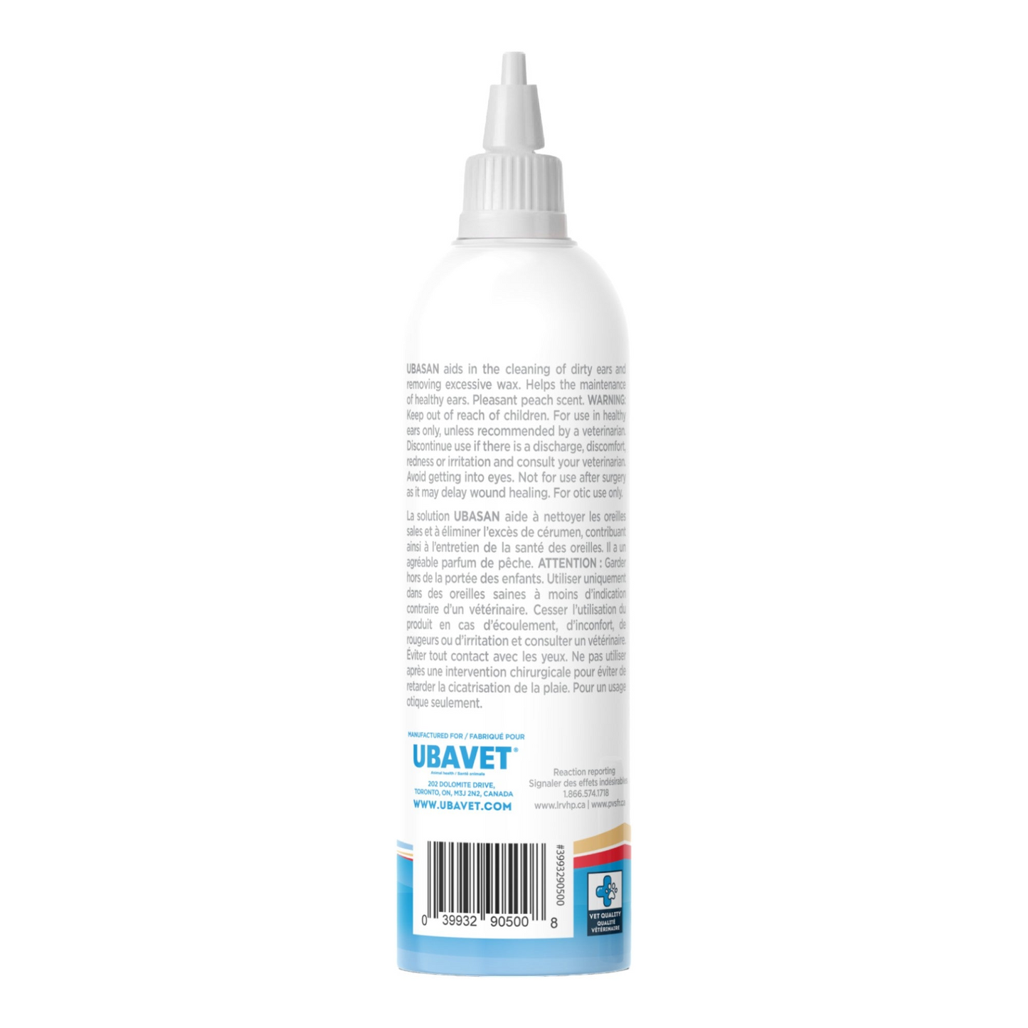 Ubasan Ear Cleansing Solution for Dogs & Cats (4 fl oz / 120ml)