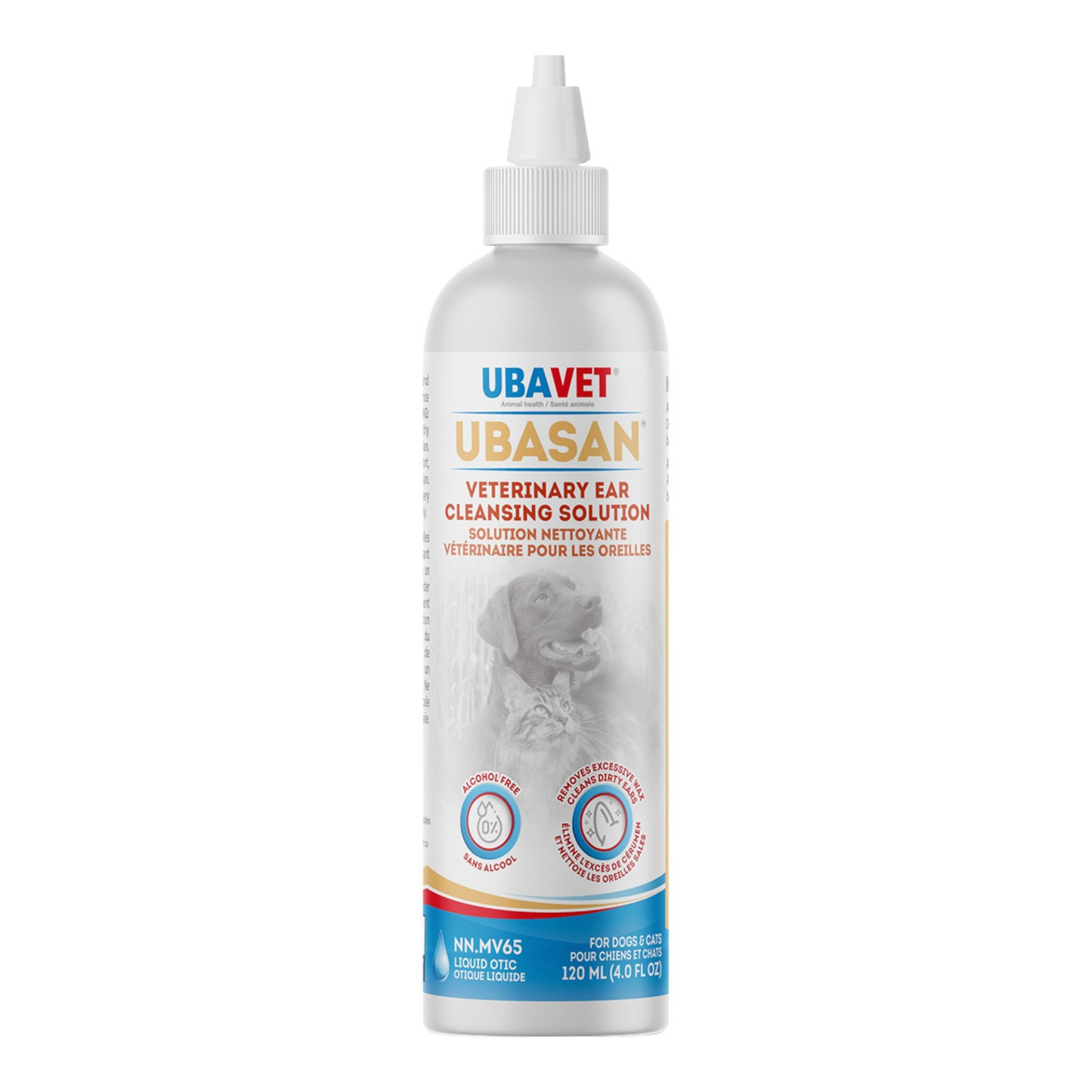 Ubasan Ear Cleansing Solution for Dogs & Cats (4 fl oz / 120ml)