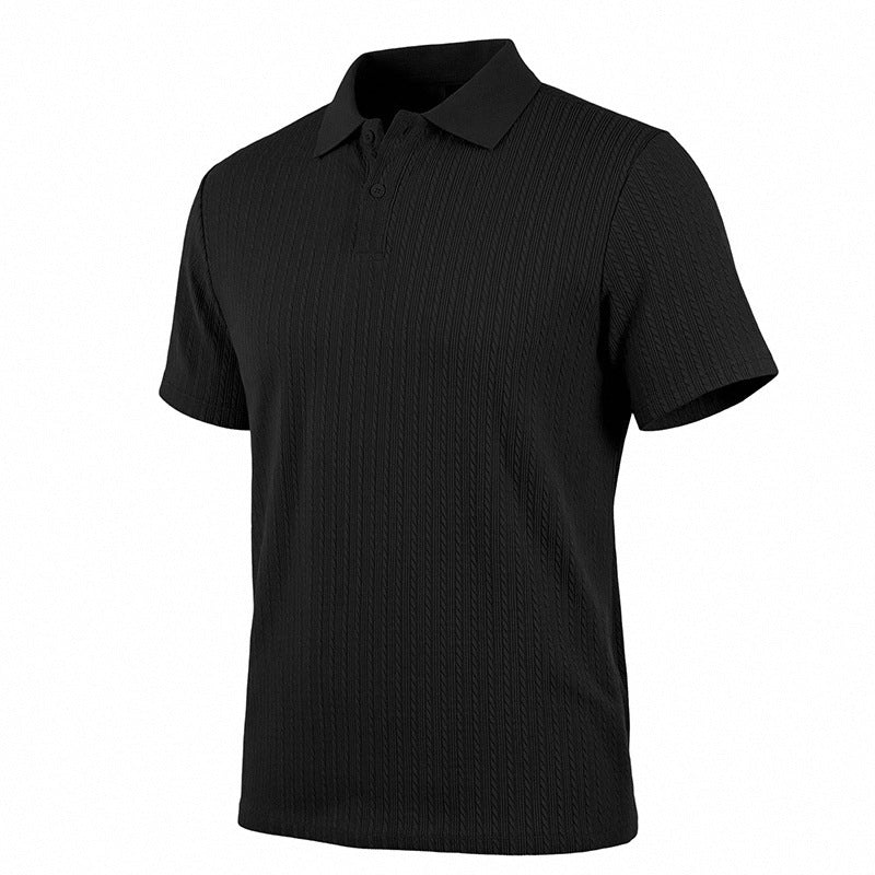 Mens Textured Short Sleeve Polo Shirt RegenaLife Market