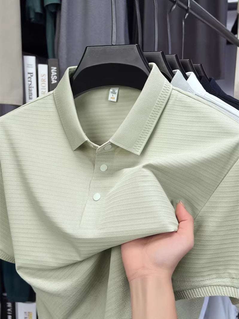 Mens Ice Silk Breathable Polo Shirt RegenaLife Market