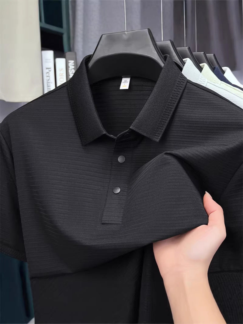 Mens Ice Silk Breathable Polo Shirt RegenaLife Market