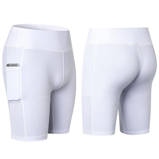 All Seasons Yoga Shorts Stretchable With Phone Pocket Salmon Lucky
