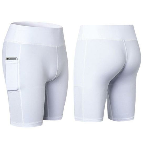 All Seasons Yoga Shorts Stretchable With Phone Pocket Salmon Lucky
