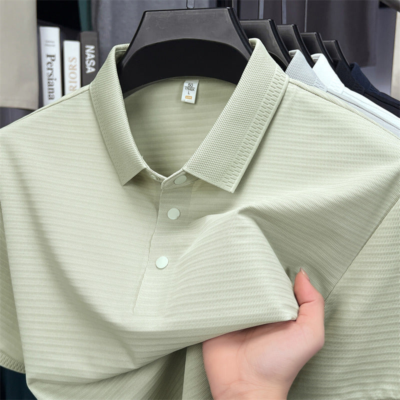 Mens Ice Silk Breathable Polo Shirt RegenaLife Market