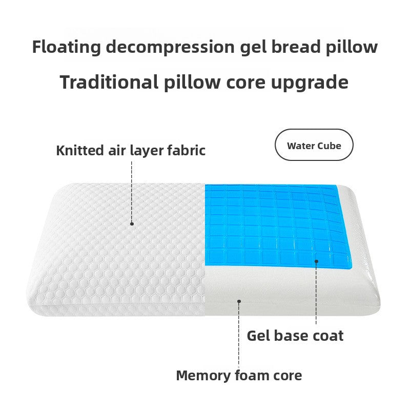 Cooling Gel Memory Foam Pillow Slow Rebound Ergonomic Rectangular Sleeping Pillow with Breathable Cover RegenaLife Market