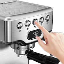 Chef Espresso Machine With Milk Frother For Latte, Cappuccino, Macchiato, For Home Espresso Maker, 1.8L Water Tank, Stainless Steel,`