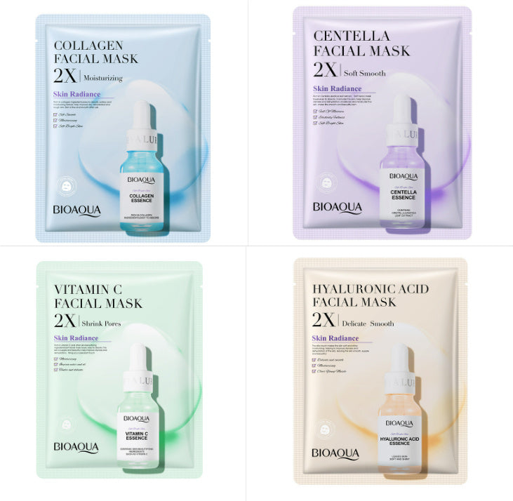 Collagen Face Mask Moisturizing Firming Face Sheet Mask Hyaluronic Acid Facial Masks Beauty Skin Care Gel Skin Care Lime Sunflower