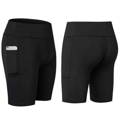 All Seasons Yoga Shorts Stretchable With Phone Pocket Salmon Lucky
