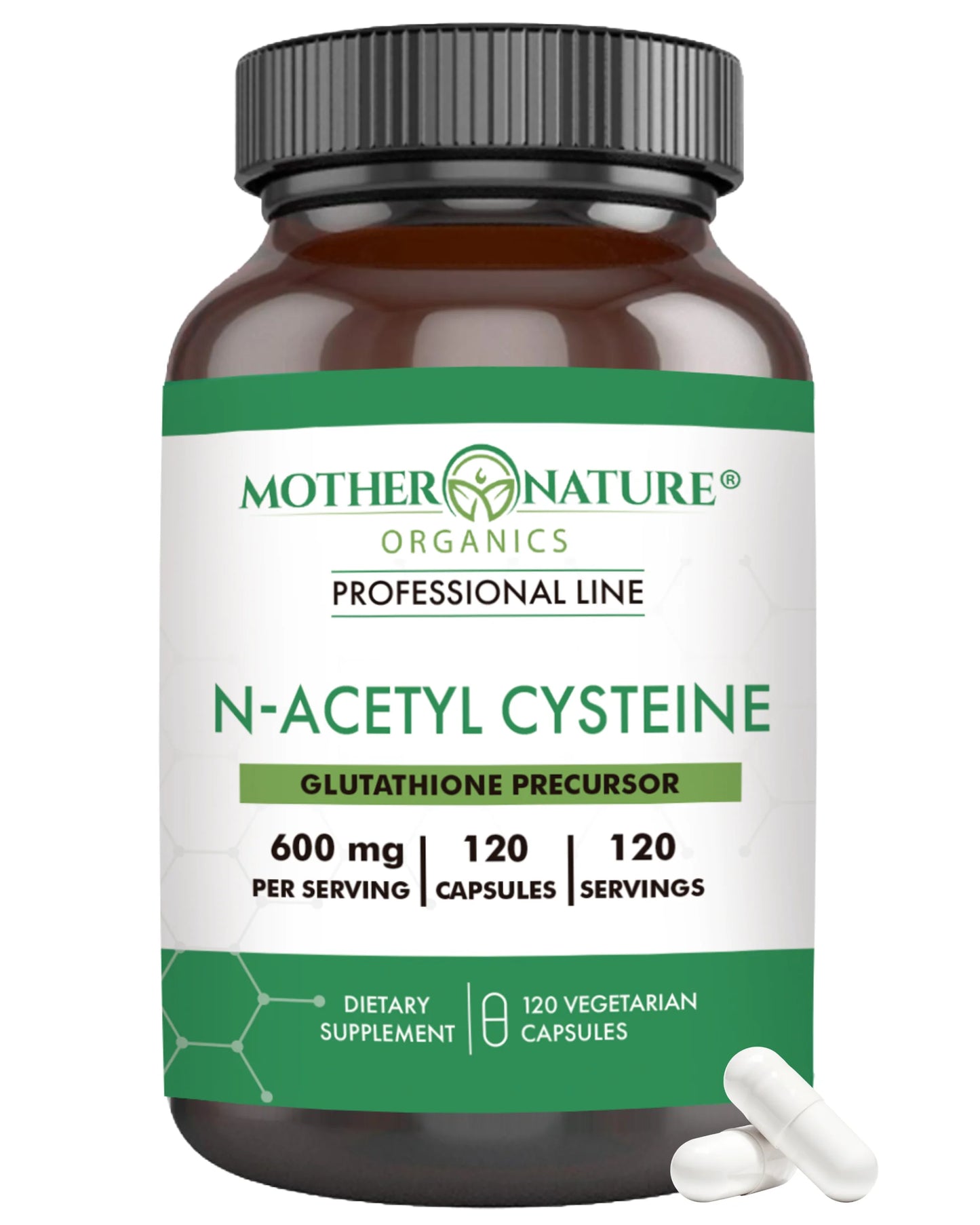 High-Potency Vegan N-Acetyl-L-Cysteine Supplement, 600Mg, 120 Count